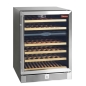 Preview: Glazed wine cellar, ventilated, 160 Lt., 2 T°, BLACK
