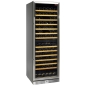 Preview: Glazed wine cellar, ventilated, 375 Lt., door in stainless steel, 2 T°, BLACK