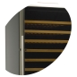 Preview: Glazed wine cellar, ventilated, 160 Lt., 2 T°, BLACK