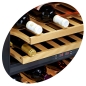 Preview: Glazed wine cellar, ventilated, 375 Lt., door in stainless steel, 2 T°, BLACK