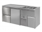 Preview: Beer bar, 2 basin r., 1 door and 2 drawers l., 1920x700x970mm