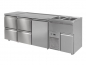 Preview: Beer bar, 2 basin r., 1 door and 4 drawers l., 2500x700x970mm