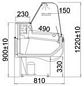 Preview: REFRIGERATED CASE Rodi-1.0, 1070x1220x810mm
