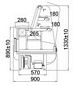 Preview: MANITOBA2 PASTRY CASE - SLIM LINE, Depth 900, Height 1330, Lengt