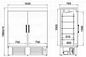 Preview: Stainless steel refrigerator KENT 1400.P, 2-doors, 1635x765x1980