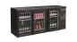 Preview: BACKBAR COOLER BLACK WITH 3 GLASS DOORS