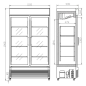 Preview: REFRIGERATOR WITH SLIDING GLASS DOORS BEZ-750 SL
