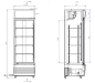 Preview: REFRIGERATOR GLASS DOOR FCU-370 BL