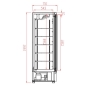 Preview: FREEZER 1 GLASS DOOR BLACK JDE-600F BL