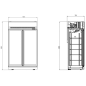 Preview: REFRIGERATOR 2 GLASS DOORS INS-1000R
