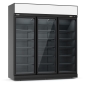 Preview: REFRIGERATOR 3 GLASS DOORS BLACK INS-1530R BL