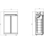 Preview: FREEZER 2 GLASS DOORS BLACK INS-1000F BL