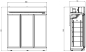 Preview: FREEZER 3 GLASS DOORS BLACK INS-1530F BL