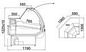 Preview: Refrigerated counter ALASKA NWS-mod/A, 1300x1190x1225+/-10mm