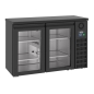 Preview: BAR COOLER BLACK WITH 2 GLASS DOORS