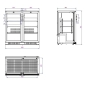 Preview: BACKBAR COOLER BLACK 2 SLIDING DOORS