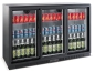 Preview: BACKBAR COOLER BLACK 3 SLIDING DOORS