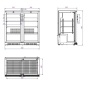 Preview: BACKBAR COOLER BLACK 2 DOORS