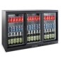 Preview: BACKBAR COOLER BLACK 3 SLIDING DOORS