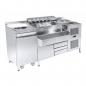 Preview: Refrigerated Bar Station (wheeled bin for trash) 179x70x88, 165 kilos