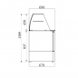 Preview: REFRIGERATED SALADETTE WITH GLASS LID 2 DOORS