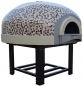 Preview: Wooden pizza oven D120K, dome with mosaic stones, 105 pizzas á Ø 30 cm per hour, weight 1,500 kg