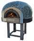Preview: Wooden pizza oven D120K, dome with mosaic stones, 105 pizzas á Ø 30 cm per hour, weight 1,500 kg