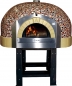 Preview: Wooden pizza oven D120K, dome with mosaic stones, 105 pizzas á Ø 30 cm per hour, weight 1,500 kg