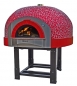 Preview: Wooden pizza oven D140K, dome with mosaic stones, 150 pizzas á Ø 30 cm per hour, fixed & unheated baking surface, weight 1,900 kg