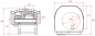 Preview: Wood pizza oven DR140, brick style, 195 pizzas á Ø 30 cm per hour, rotatable and unheated baking surface, weight 2,100 kg