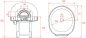 Preview: Gas pizza oven G100K-B0, dome with silicone coating, 60 pizzas á Ø 30 cm per hour, fixed & unheated baking surface, weight 1,250 kg