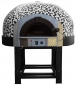 Preview: Gas pizza oven G140K-B0, dome with mosaic stones, 150 pizzas á Ø 30 cm per hour, fixed & unheated baking surface, weight 1,800 kg