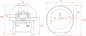Preview: Gas pizza oven GR110K-B0, dome with silicon coating, 120 pizzas á Ø 30 cm per hour, rotatable and separately heated baking surface, weight 1,400 kg