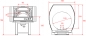 Preview: Gas pizza oven GR120C-BF, metal casing with brick elements, 135 pizzas á Ø 30 cm per hour, rotatable and separately heated baking surface, weight 1,600 kg