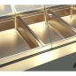 Preview: Bain-Marie with 2 sliding doors (74x70 cm) in the color silver.