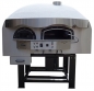 Preview: Hybrid pizza oven MIX120RK with wood and gas, dome with silicone coating, 135 pizzas á Ø 30 cm per hour, rotating and unheated baking surface, weight 1,950 kg
