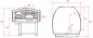Preview: Hybrid pizza oven MIX120V with wood and gas, brick style, 135 pizzas á Ø 30 cm per hour, fixed & unheated baking surface, weight 1,950 kg