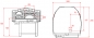 Preview: Hybrid pizza oven MIX140V with wood and gas, brick style, 195 pizzas á Ø 30 cm per hour, fixed & unheated baking surface, weight 2,100 kg