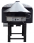 Preview: Hybrid pizza oven MIX85RK with wood and gas, dome with mosaic stones, 75 pizzas á Ø 30 cm per hour, rotating and unheated baking surface, weight 950 kg