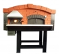 Preview: Wood pizza oven D140V, brick style, 195 pizzas á Ø 30 cm per hour, fixed & unheated baking surface, weight 2,100 kg