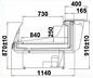 Preview: Refrigerated counter BARI 2.5-mod/A, 2600x1140x910+/-10mm
