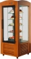 Preview: Confectionery showcase, Oak finish wood case 795x795x1910mm