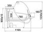 Preview: Refrigerated display KINGA 2/1.7W -10/-18°C dynamic cooling, 168