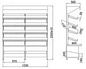 Preview: PASTRY DISPLAY WALL UNIT, MICHAL 1.3, 1230x565x2200mm