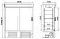 Preview: Stainless steel refrigerator KENT 1400.PS/B, 2-doors, 1635x765x1