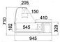Preview: Refrigerated counter FLORIDA 1.0N, length From 990 to 1700mm