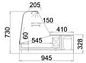 Preview: Refrigerated counter FLORIDA 1.0NS, length From 990 to 1700mm