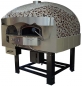 Preview: Wood pizza oven DR120K, dome with mosaic stones, 135 pizzas á Ø 30 cm per hour, rotating and unheated baking surface, weight 1,950 kg