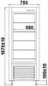 Preview: Confectionery showcase, JOLA 4 OBR/MAL 750x750x1850mm
