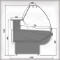 Preview: Refrigerated display case, lengths from 1300 to 2500mm